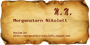 Morgenstern Nikolett névjegykártya